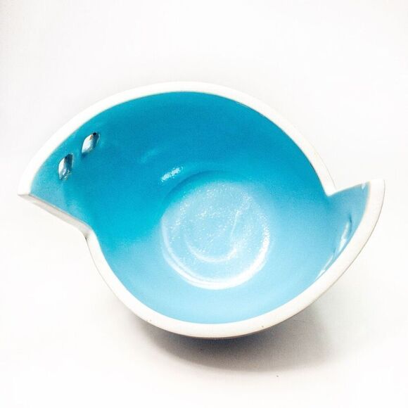 Mid-Century VTG Asymmetrical Cut-Out Ceramic Bowl/Planter - Picture 4 of 8